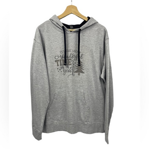 "It's The Most Wonderful Time of The Year" Gray Pullover Long Sleeve Shirt Large